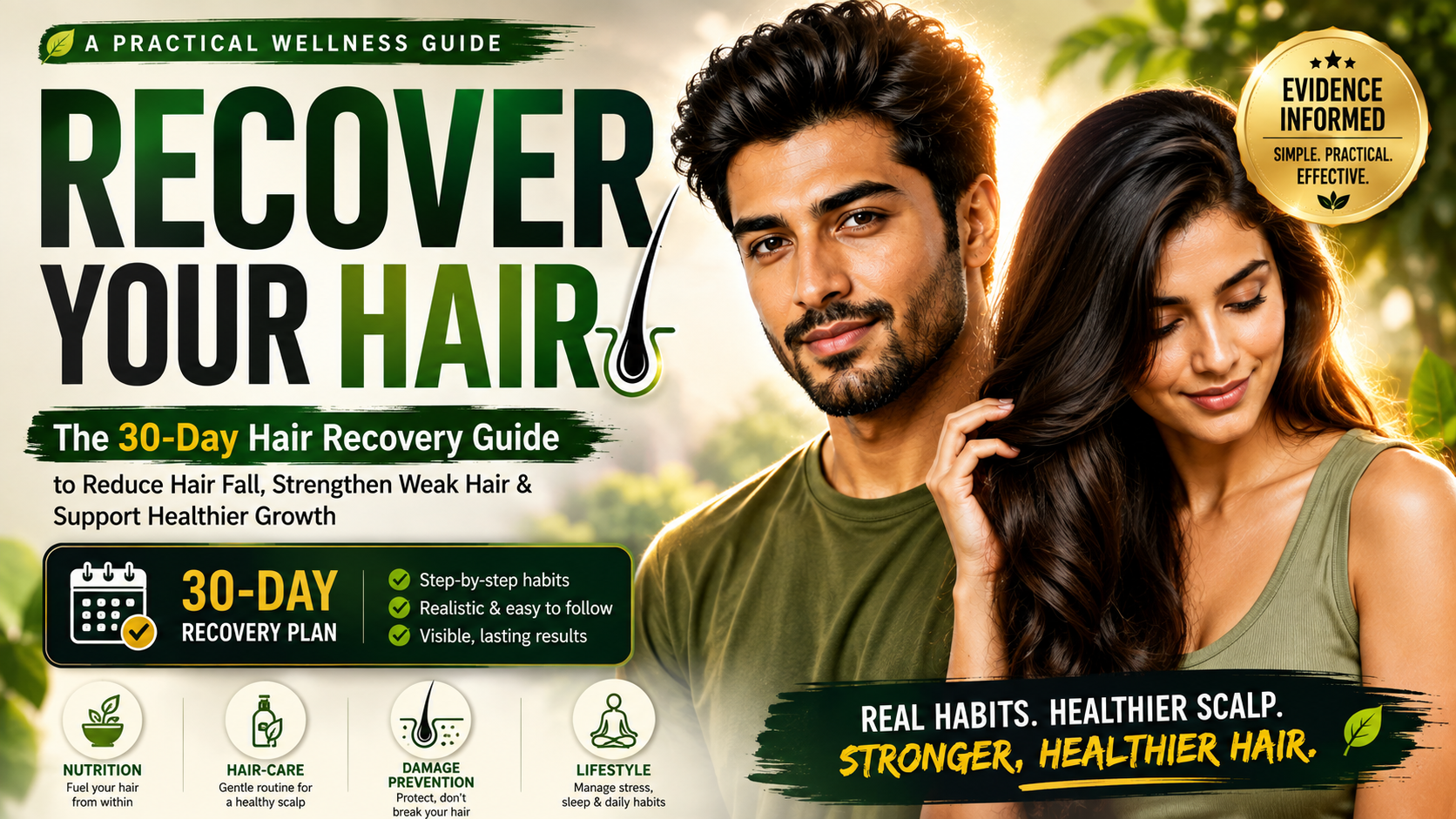 Recover Your Hair: The 30-Day Hair Recovery Guide eBook cover by Smart Guide